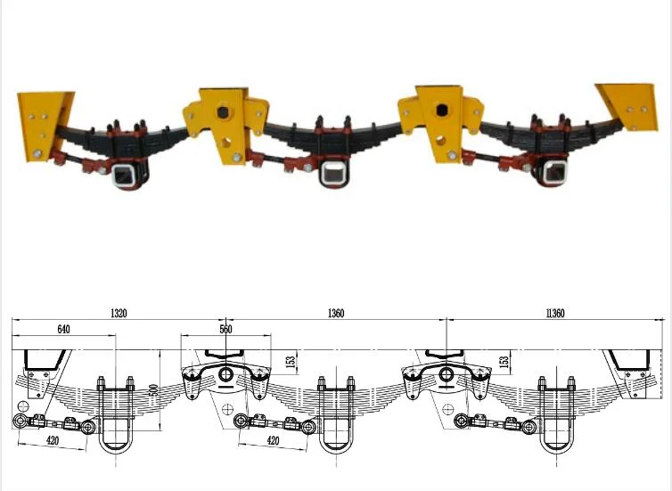 Luen High Quality American Type Three Axle Mechanical Suspension with Good Price