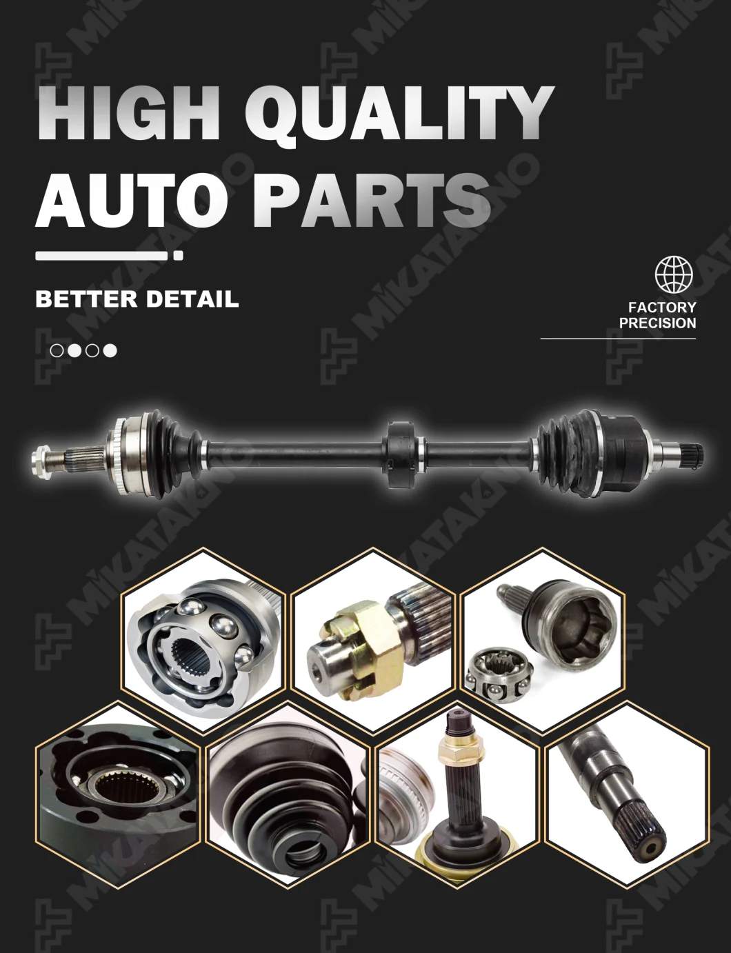 High Quality with Wholesale Price CV Axles for All Types American, British, Japanese and Korean Cars
