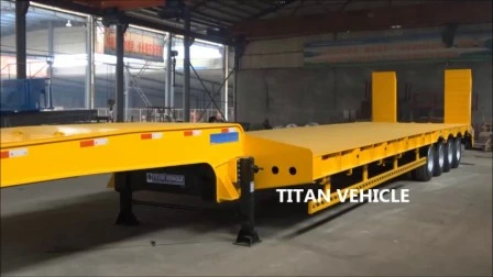 Titan Low Bed Trailers 4 Axles with Hydraulic Ramps