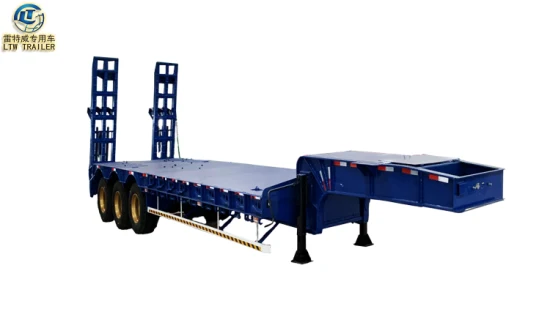 3/4/5 Axle Low Center of Gravity 60 Tons Concave Beam Low Loader Trailer